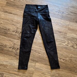 Women's Faux Leather Black Leggings